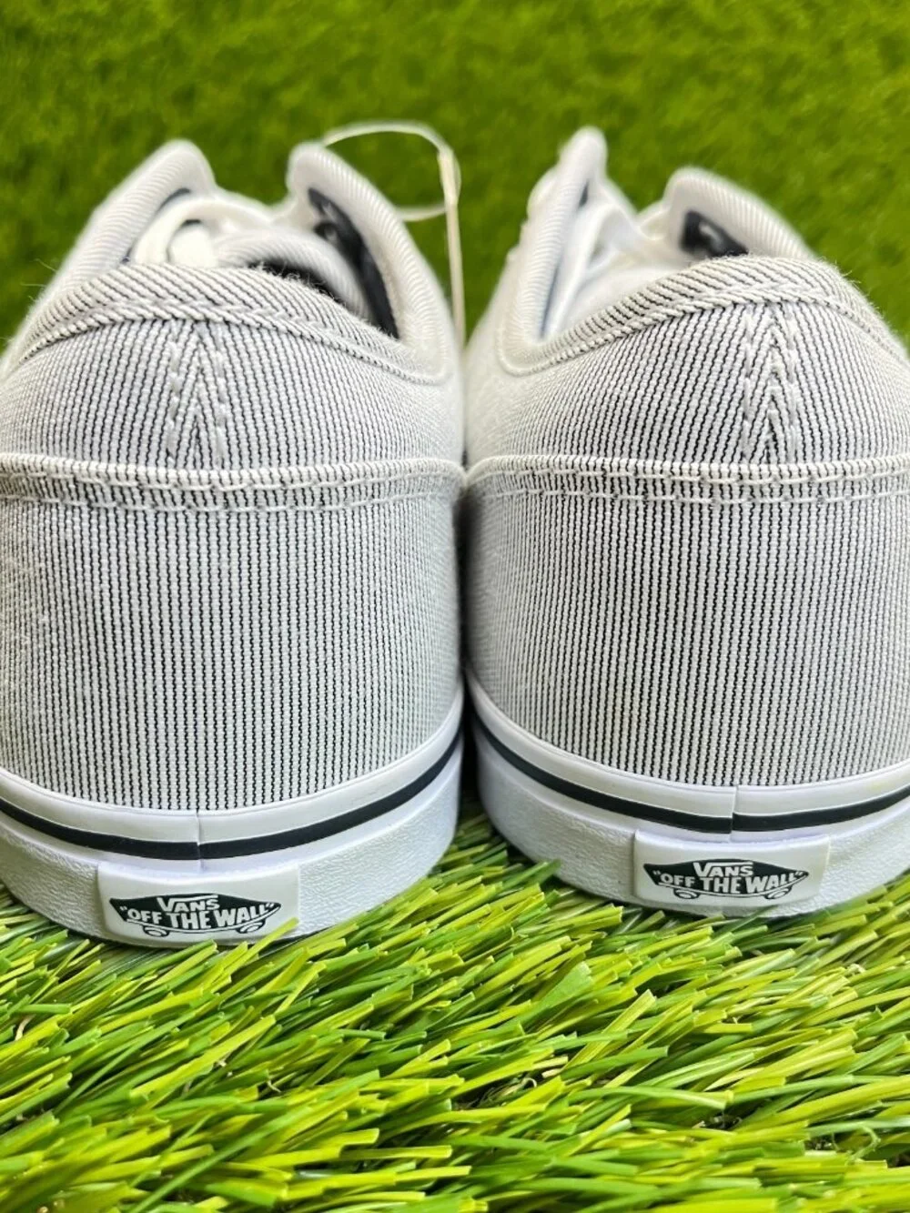Vans Atwood Canvas Womens Size 8.5 Gray White Athletic Skate Shoes Sneakers_6